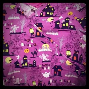 Halloween scrub top